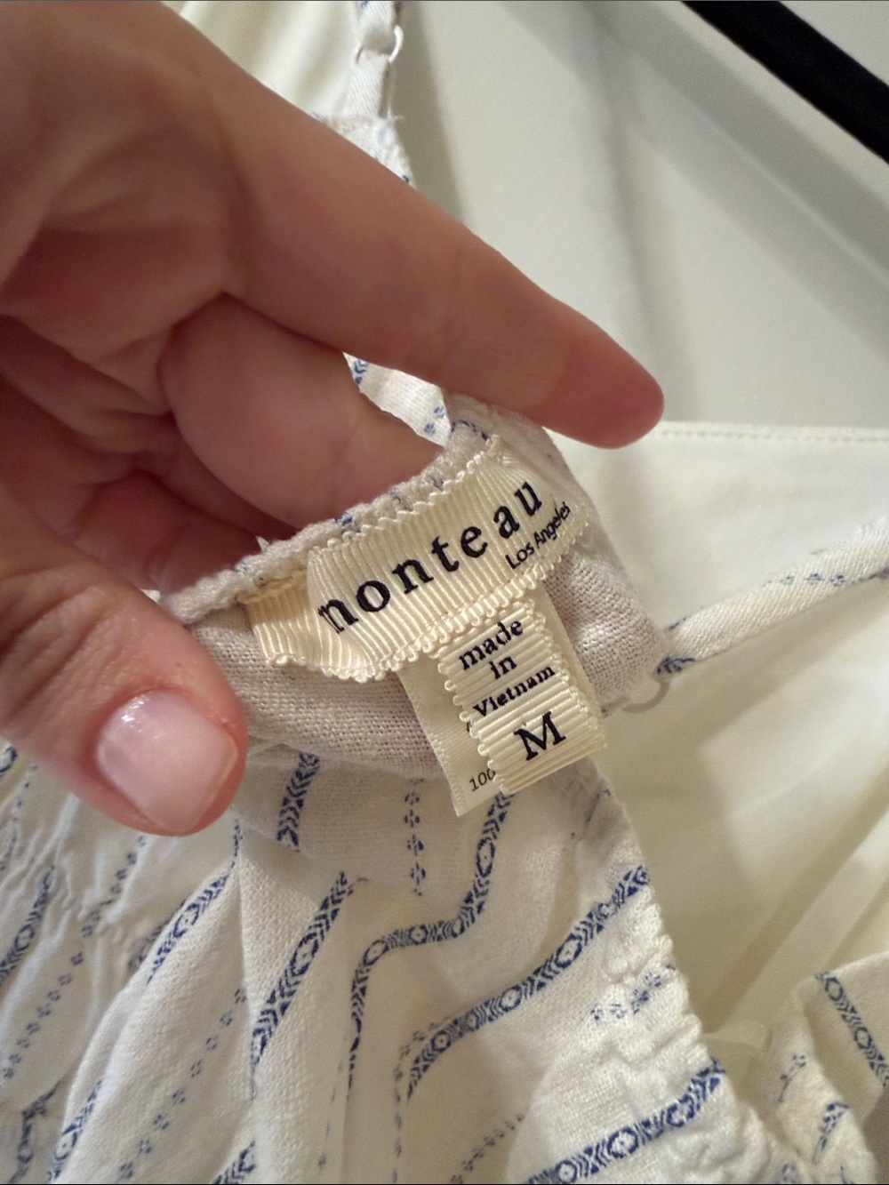 Monteau Cream and Navy Striped Midi Dress - Picture 2 of 5